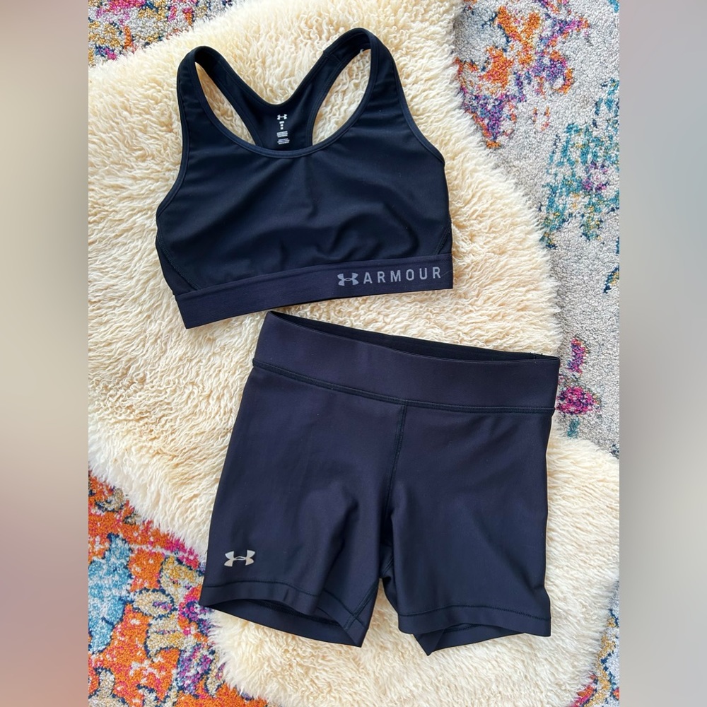 Under Armour Sports Bra And Shorts